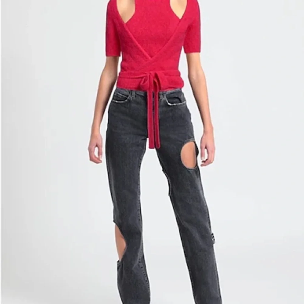 GANNI Cutout alpaca-blend sweater
